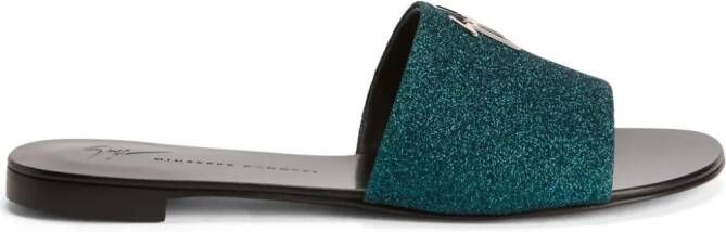 Giuseppe Zanotti Shirley glitter sandals Green