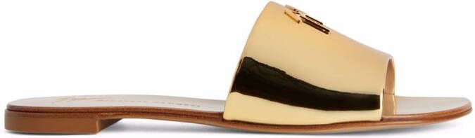 Giuseppe Zanotti Shirley metallic sandals Gold
