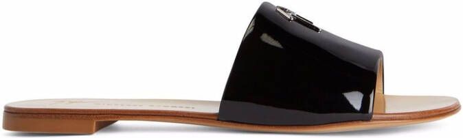 Giuseppe Zanotti Shirley patent-effect sandals Black