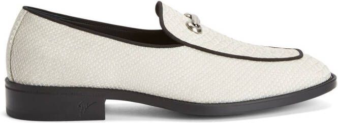 Giuseppe Zanotti snakeskin-effect leather loafers White