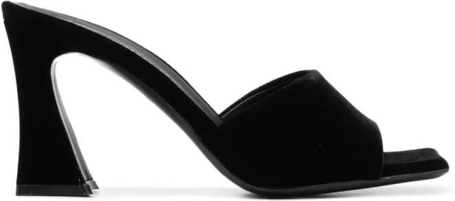Giuseppe Zanotti Solhene 90mm velvet-effect sandals Black