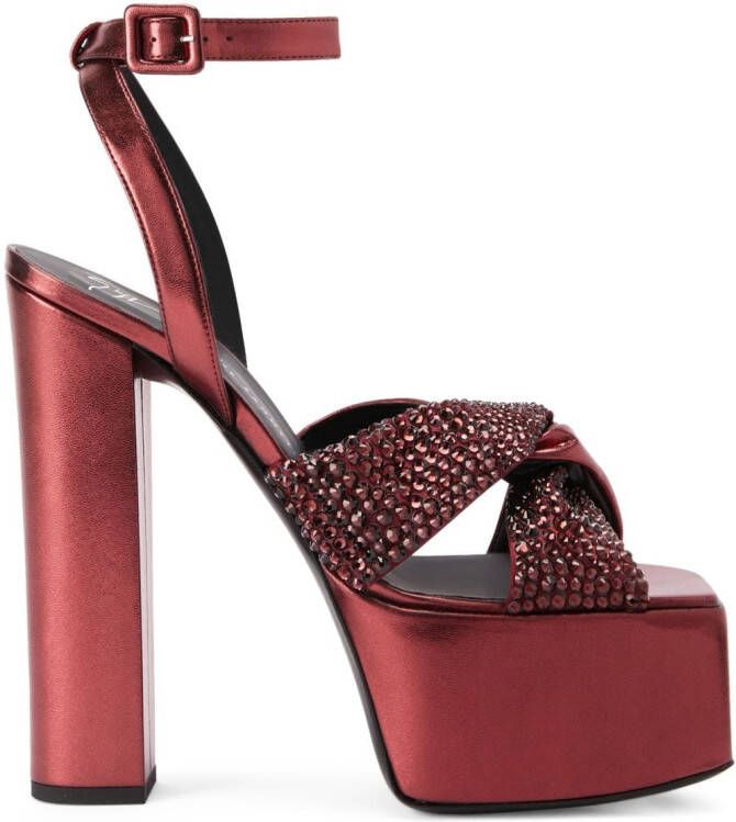 Giuseppe Zanotti 150mm Souree platform sandals Red