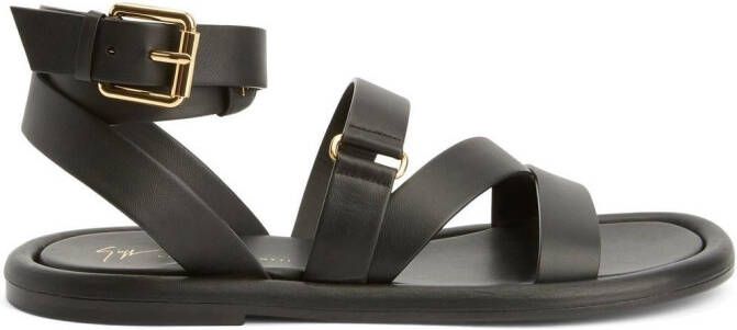 Giuseppe Zanotti strappy leather sandals Black