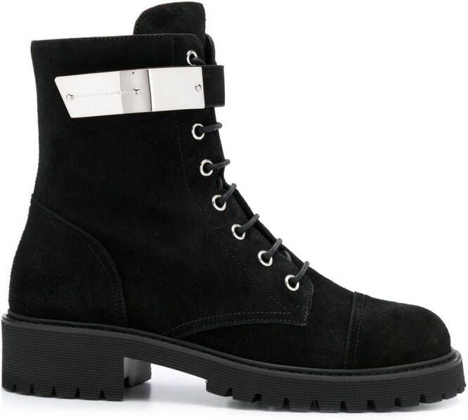 Giuseppe Zanotti Alexa logo plate boots Black