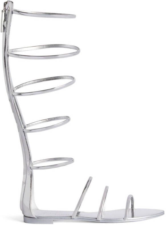 Giuseppe Zanotti Super Intrigo gladiator sandals Silver