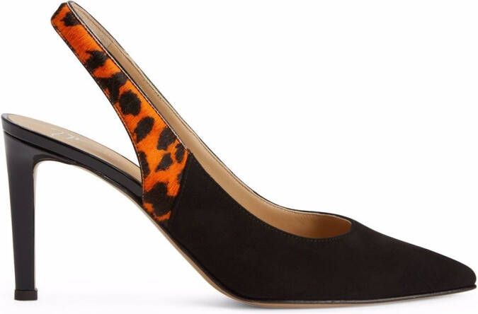 Giuseppe Zanotti Susie Feline 85mm slingback pumps Black