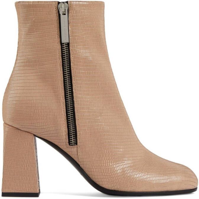 Giuseppe Zanotti Sveva leather ankle boots Neutrals
