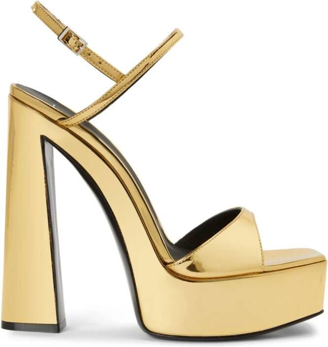 Giuseppe Zanotti Sylvy 145mm platform sandals Gold