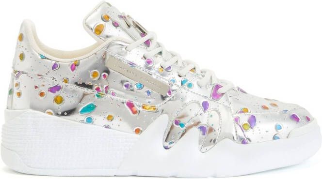 Giuseppe Zanotti Talon abstract-print sneakers Silver