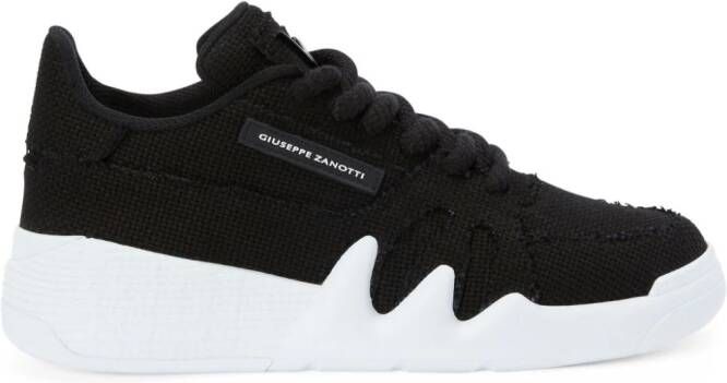 Giuseppe Zanotti Talon frayed-edge sneakers Black