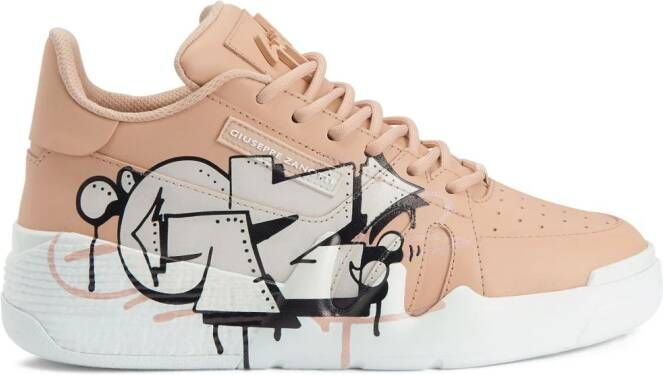 Giuseppe Zanotti Talon graphic-print sneakers Neutrals