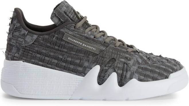 Giuseppe Zanotti Talon interwoven-design sneakers Grey
