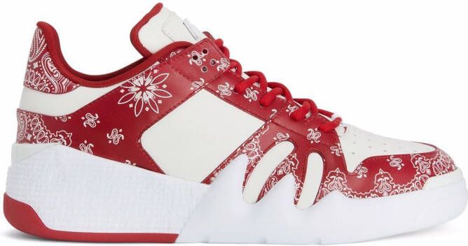 Giuseppe Zanotti Talon bandana-print sneakers Red