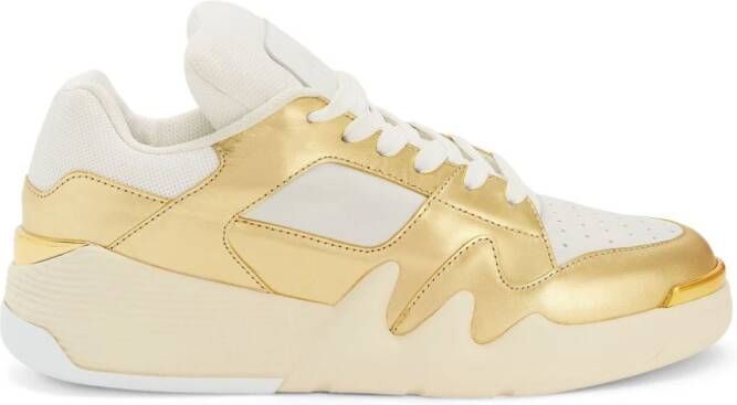 Giuseppe Zanotti Talon metallic low-top sneakers Gold