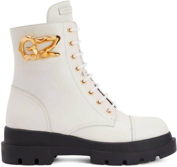 Giuseppe Zanotti Tankie Boot lace-up boots White