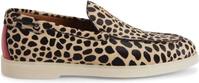 Giuseppe Zanotti The Maui leopard-print loafers Neutrals