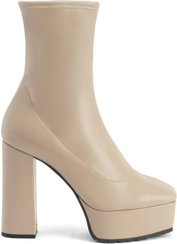 Giuseppe Zanotti 120mm The New Morgana platform boots Neutrals