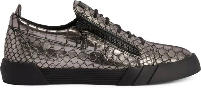 Giuseppe Zanotti The Shark 5.0 metallic low-top sneakers Black