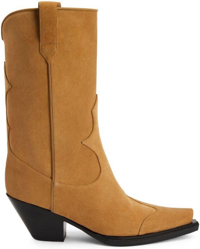 Giuseppe Zanotti 55mm Thyra cowboy boots Brown
