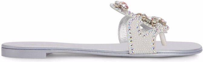 Giuseppe Zanotti Turchesite flat sandals Silver