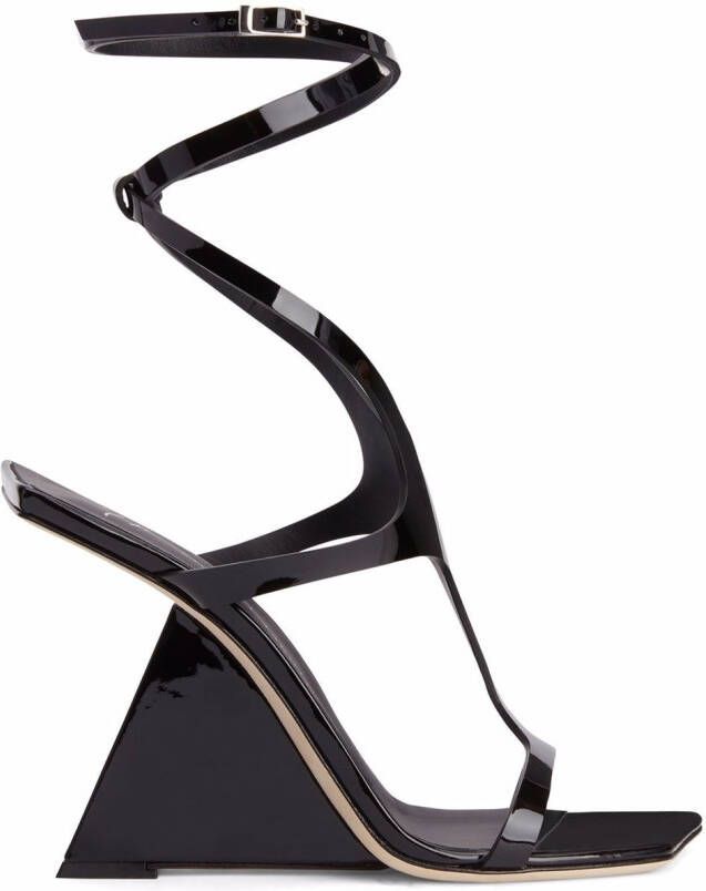 Giuseppe Zanotti 105mm Tutankamon angled-heel sandals Black