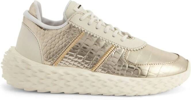 Giuseppe Zanotti Urchin crocodile-embossed sneakers Gold