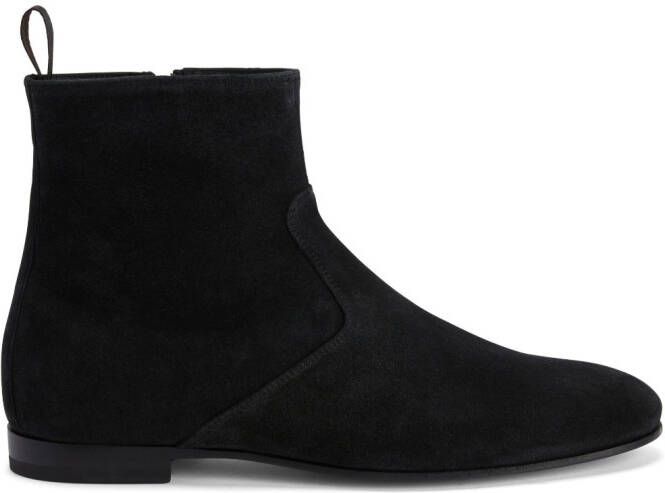 Giuseppe Zanotti velvet-leather boots Black