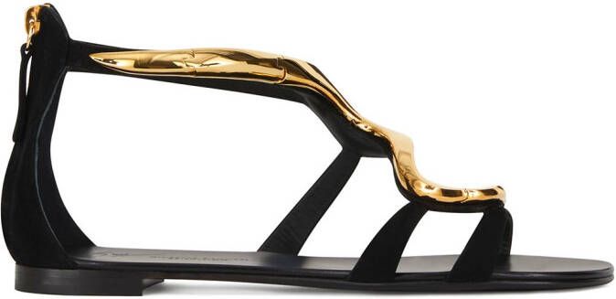 Giuseppe Zanotti Venere flat sandals Black