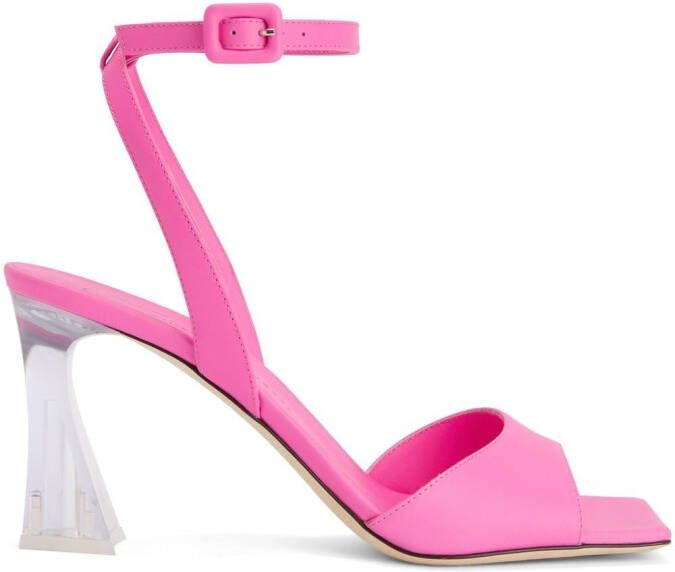 Giuseppe Zanotti 85mm Vestaa transparent-heel sandals Pink