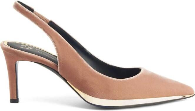 Giuseppe Zanotti 50mm Virgyn slingback pointed pumps Brown