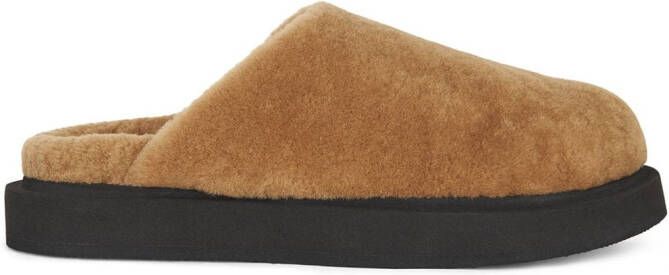 Giuseppe Zanotti Wynter shearling slippers Neutrals