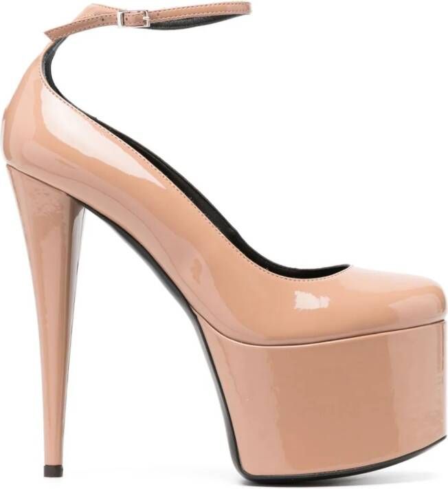 Giuseppe Zanotti 150mm Yana patent platform pumps Neutrals