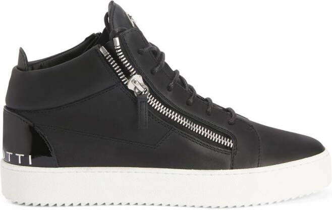 Giuseppe Zanotti zip-details leather sneakers Black