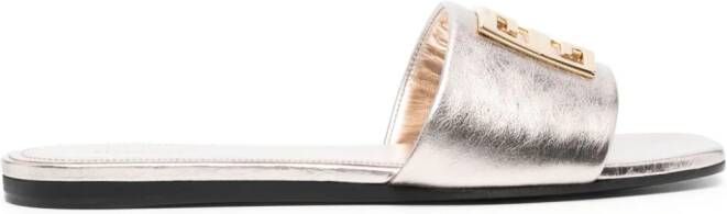 Givenchy 4G-motif leather sandals Gold