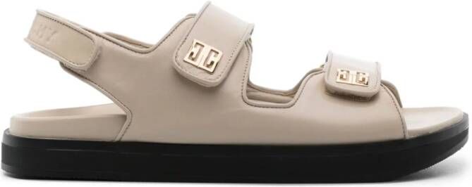 Givenchy 4G-plaque leather sandals Neutrals