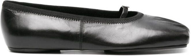Givenchy 4G-plaque pleated ballerina shoes Black