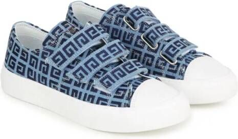 Givenchy Kids 4G-print denim sneakers Blue