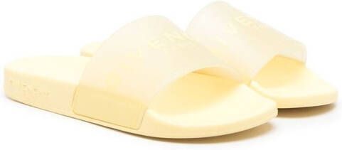 Givenchy Kids logo print flip flops Neutrals