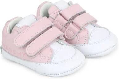 Givenchy Kids touch-strap leather sneakers Pink