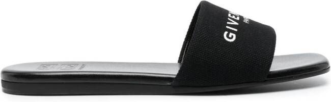 Givenchy logo-print flat slides Black