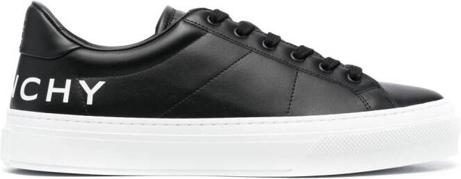 Givenchy logo-print leather sneakers Black
