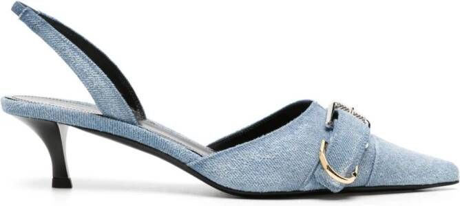 Givenchy Voyou denim slingback pumps Blue
