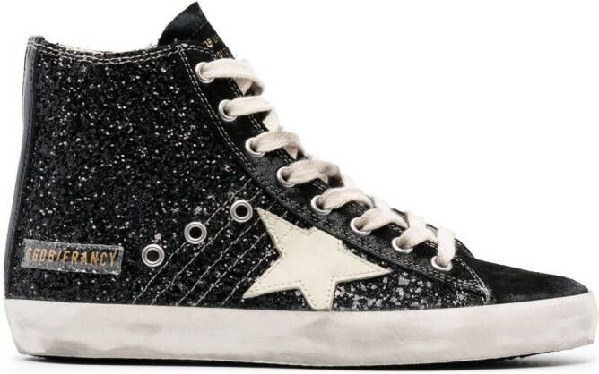 Golden Goose Francy glitter-detailing sneakers Black