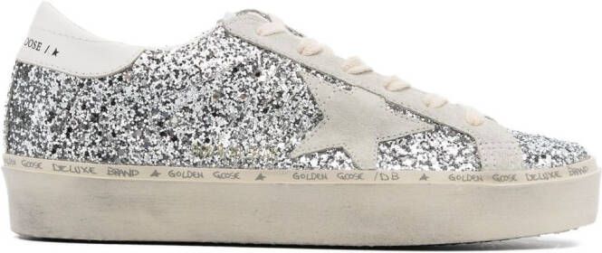 Golden Goose Hi-Star glitter sneakers Silver