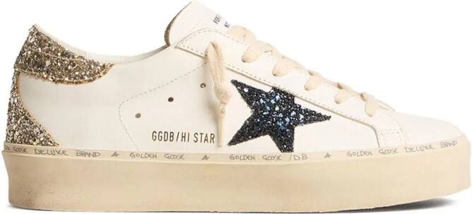 Golden Goose Hi-Star panelled flatform sneakers White