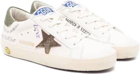 Golden Goose Kids Super Star leather sneakers White