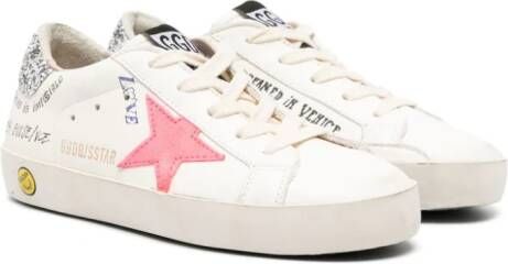 Golden Goose Kids Super Star leather sneakers White