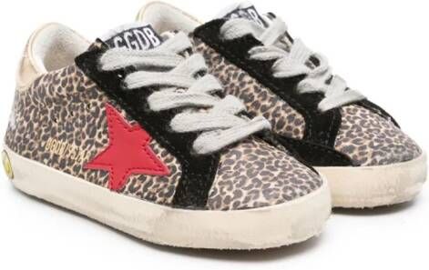 Golden Goose Kids Super Star leopard-print sneakers Black