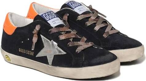 Golden Goose Kids Superstar suede sneakers Black