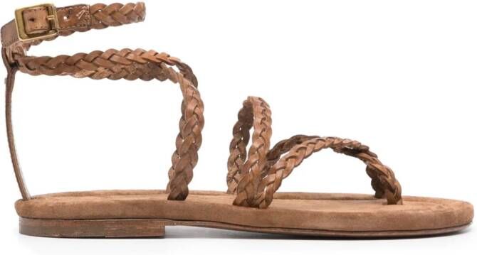 Golden Goose Penelope leather sandals Brown